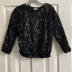 Black Sequin Top
